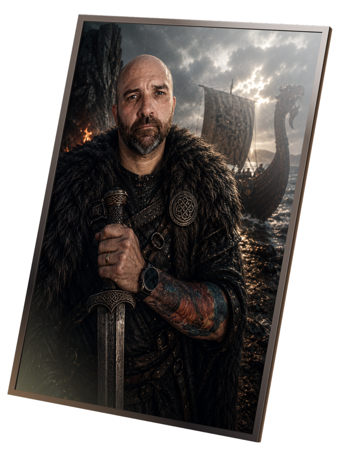 Cliente Beowulf personalizado em quadro nórdico